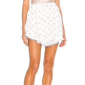 Majorelle x Revolve Brea mini skirt in White ditsy Medium NWT